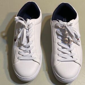 Tommy Hilfiger White Low-Top Sneakers with Navy Lining